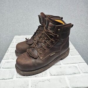 Herman Survivor Dover Mens Size 11 Work Boots 6" Brown Leather Waterproof Safety